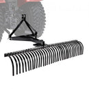 VEVOR Scarificateur Tracté 183 cm Râteau Scarificateur à Remorquer pour Tracteurs Attelage 3 Points Catégorie 1, Jardin, Ferme, Entretien de Pelouse, Enlever Herbe Morte Gazon, avec 36 Dents en Acier - image 2