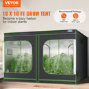VEVOR Tente de Culture 305x305x203 cm Chambre de Culture Hydroponique Mylar 600D Hautement Réfléchissante avec Fenêtre d'Observation, Sac à Outils, Plateau de Sol pour Culture de Plantes d'Intérieur - image 3